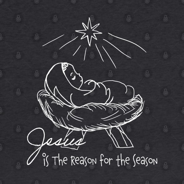 Religious Line Art Christmas Jesus is the Reason for the Season by Brasilia Catholic